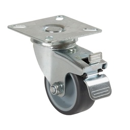 [323996] ROULETTE UTI PLATINE PIVOTANTE A FREIN D50 35KG