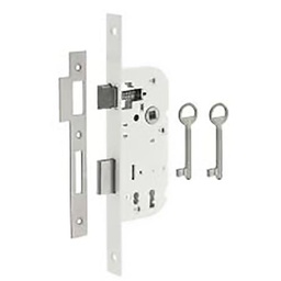 [324116] SERRURE A ENCASTRER AXE 40 MM PD 1/2 TOUR 2 CLES V/BR