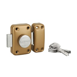 [324233] VERROU TRAFIC 6 BOUTON CYLINDRE 45 4CLES REV OR