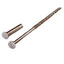 [324302] 2 VIS RELIEUSES BLANC RECOUPABLES M4X90MM TETE BOMBEE FENDUE ACIER + DOUILLE