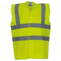 [39816] GILET DE SECURITE FLUORESCENT JAUNE - 120G - TAILLE XL - 04 BANDES