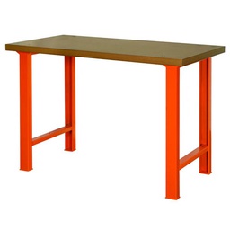[35615] ETABLI AVEC PLATEAU EN MARRONNIER A USAGE INTENSIF AVEC 4 PIEDS