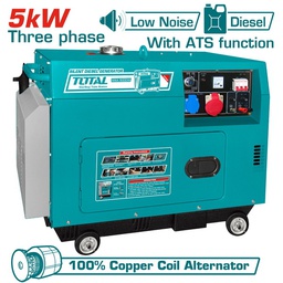 [310966] GROUPE ELECTROGENE 5KVA - TRIPHASE - DIESEL - SILENCIEUX - AVEC INVERSEUR AUTO