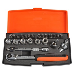 [36091] COFFRET CLE A DOUILLE 24 PCS - 1/4"