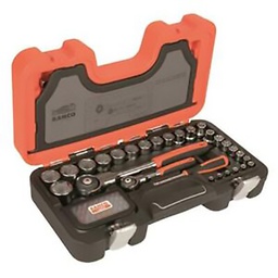 [36093] COFFRET CLE A DOUILLE 79 PCS - 1/4" ET 1/2"