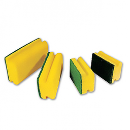 [19614] EPONGE MAGIC RECTANGULAIRE EPAISSEUR JAUNE ET VERT 8,2X10X3CM