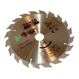 [37768] DISQUE A BOIS CIRCULAIRE D230 MM - D30 MM - 20 DENTS