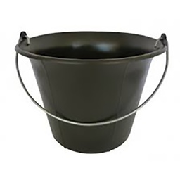 [111732] SEAU 11L NOIR PLASTIQUE FOND PLAT ANSE 5,3MM