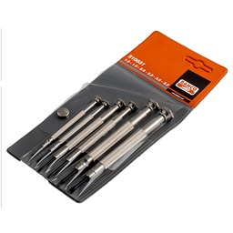 [38026] JEU DE TOURNEVIS PLAT DE PRECISION 6 PCS - 1 A 3.5 MM