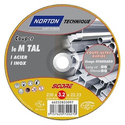 [39124] DISQUE A TRONCONNER D230X3,2MM NORTON SCORE