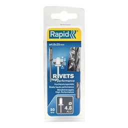 [39426] RIVET ALUMINIUM HAUTE PERF. 4.8X25MM - BTE 50PCS