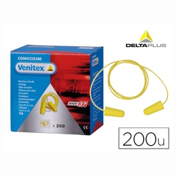 [39568] BOUCHON D'OREILLE JETABLE AVEC CORDON - BTE DE 200PAIRES
