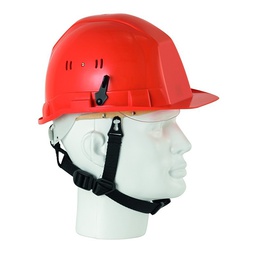 [310240] CASQUE DE CHANTIER ROUGE AVEC JUGULAIRE 4PTS