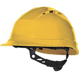 [39619] CASQUE DE CHANTIER VENTILE A SERRAGE ROTOR QUARTZUP4 JAUNE