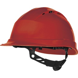 [39620] CASQUE DE CHANTIER VENTILE A SERRAGE ROTOR QUARTZUP4 ROUGE