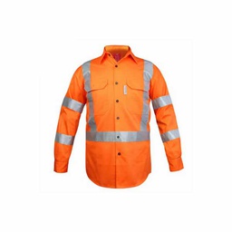 [39688] CHEMISE EN TISSU COTON AVEC IMPRESSION ET BANDE DE VISIBILITE TXL