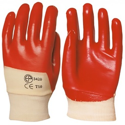 [39742] GANTS PVC ROUGE DOS AERE STANDARD T10
