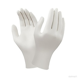 [39753] GANT LATEX POUDRE BLANC CASSE M - BOITE DE 100PCS (50PAIRES)