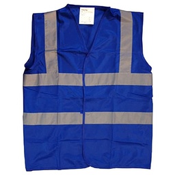 [310940] GILET DE SECURITE BLEU LUMINEUX AVEC LOGO
