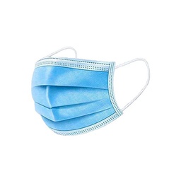 [39923] MASQUE NON CHIRURGICAL BLEU 3PLIS - BOITE DE 50PCS