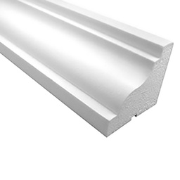 [51271] CORNICHE BLANC EN SIMPLE 100 MM - BARRES DE 3 ML